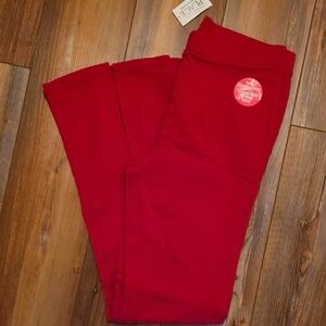 Vibrant Red Kids Leggings